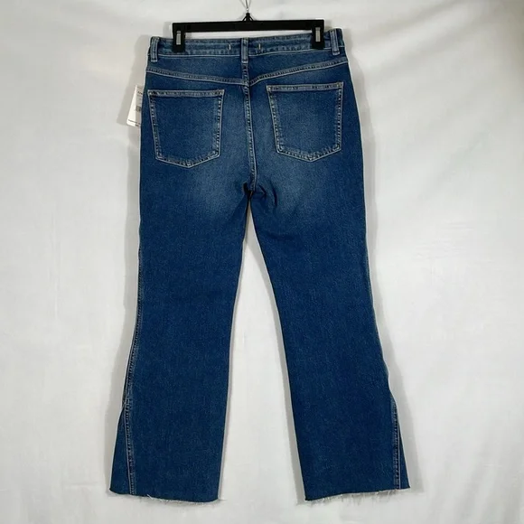 Free People Jeans Size 30 NWT High Rise Flare Crop Denim - Picture 2 of 10